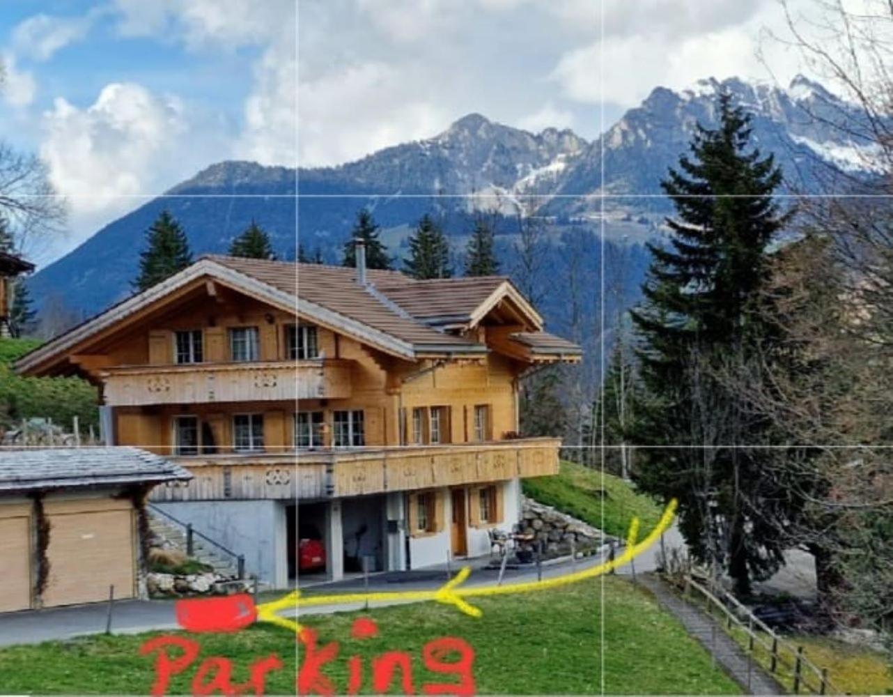 Large Deluxe Studio For 2 - Chalet Lovo Lenk Esterno foto