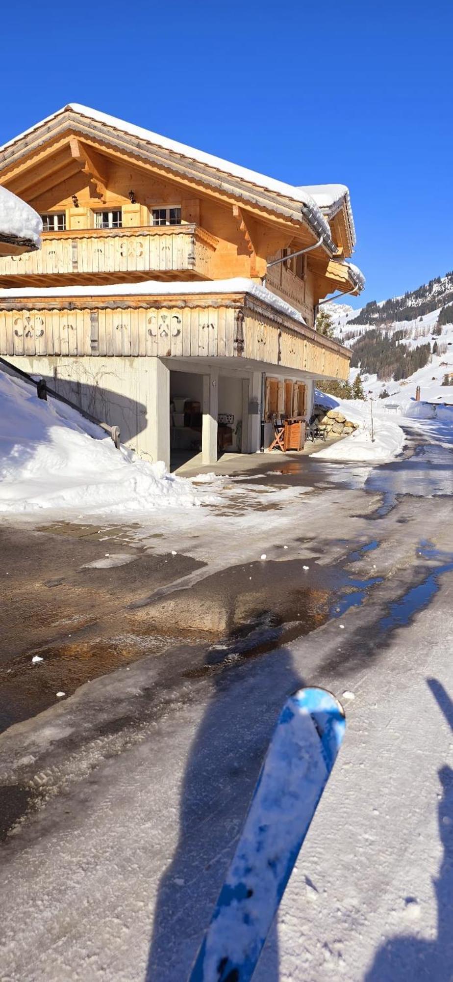 Large Deluxe Studio For 2 - Chalet Lovo Lenk Esterno foto