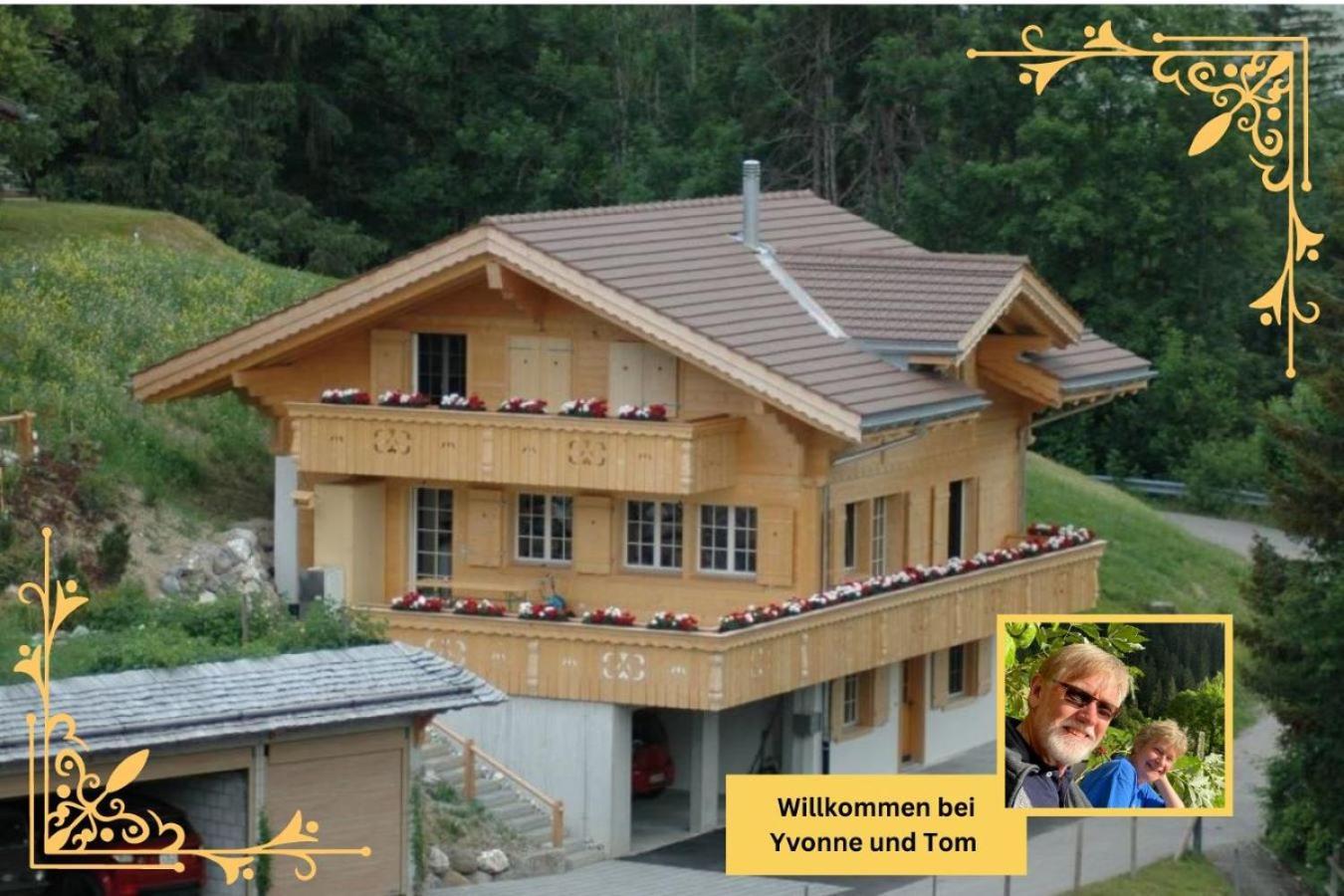 Large Deluxe Studio For 2 - Chalet Lovo Lenk Esterno foto